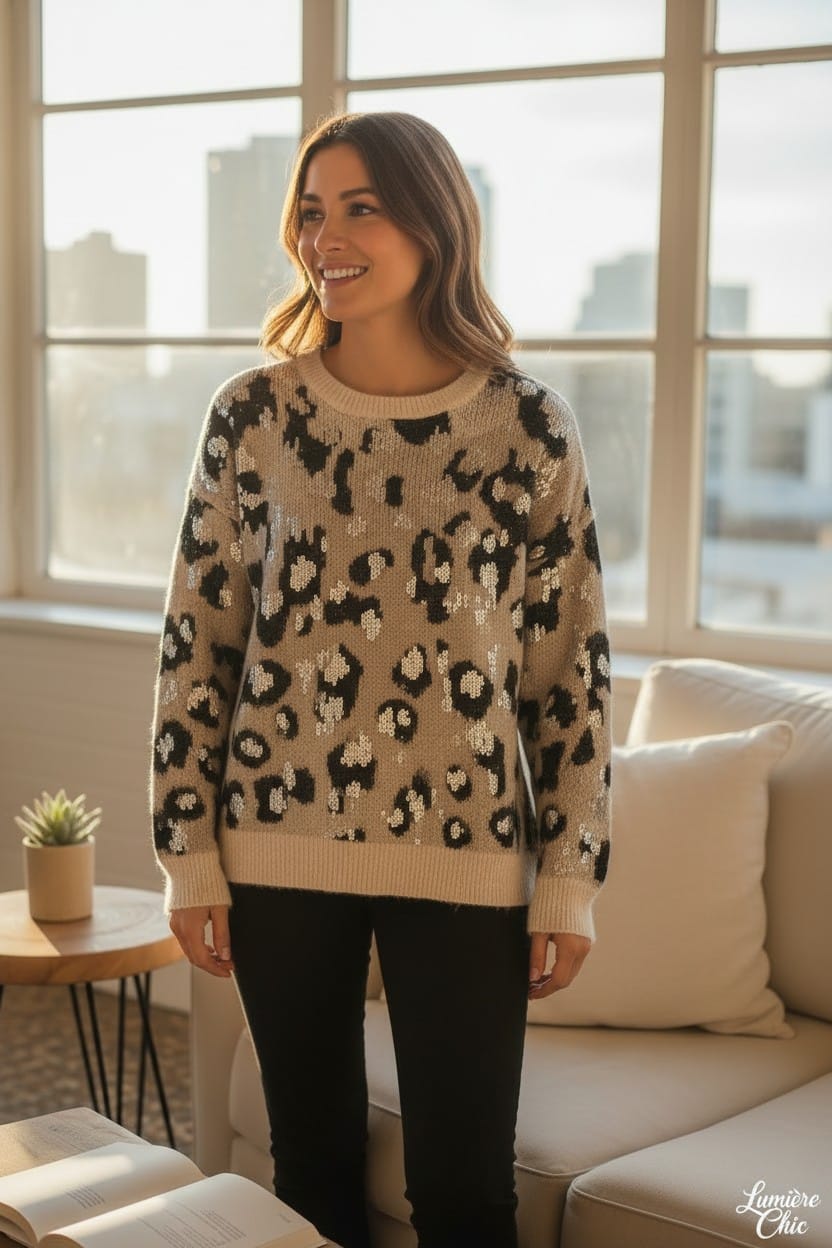 Pull chic Léopard – Image 2